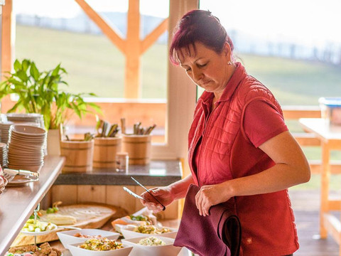 Abendbuffet im Halbpensionsrestaurant