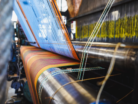 Textilien auf historischen Maschinen