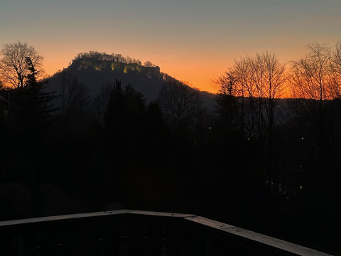 Festung Königstein am Abend