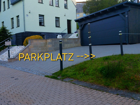 reservierter Privatparkplatz