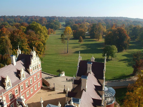 Blick vom Schlossturm im Herbst