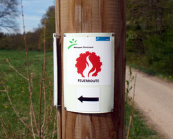 Wegweiser Feuerroute