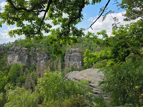 Blick über den tiefen Grund Richtung Brand