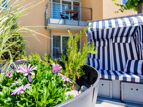 Aussenbereich mit Strandkörben