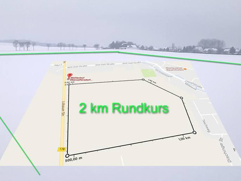 Langlaufrunde am Hof