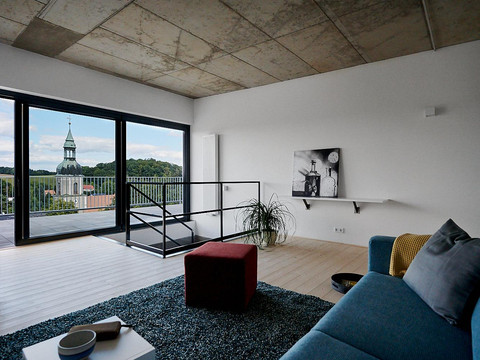 Wohnbereich,Kulturfabrik_schoenbach,ferienwohnung,