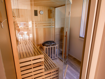 Campingplatz Regenbogen in Bad Gandersheim - Sauna im Ferienhaus