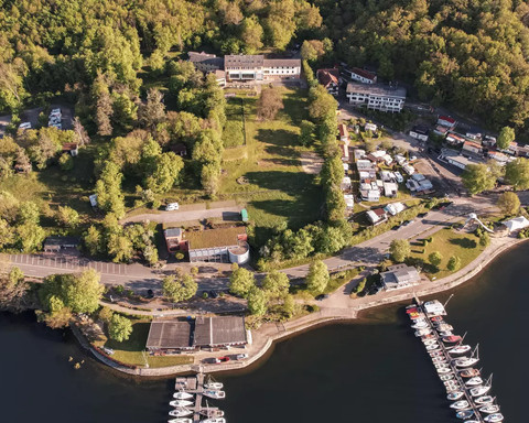 Jugendherberge Waldeck von oben