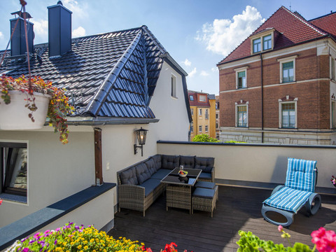 Sitzmöbel auf der Dachterrasse
