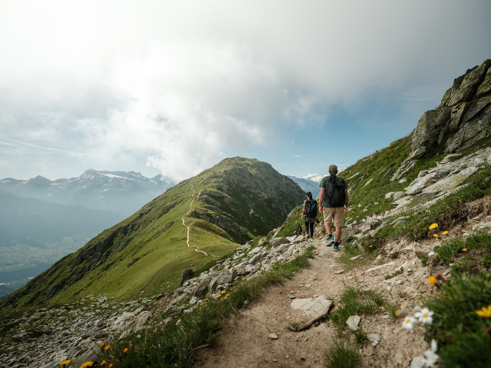Weg auf dem Grat Richtung Foggenhorn