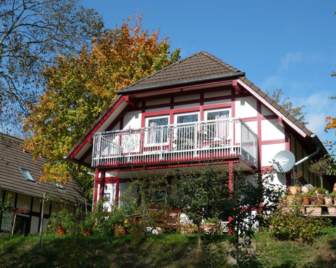 Balkon auf der Südseite der Ferienwohnung