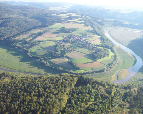 Harbshausen aus der Vogelperspektive