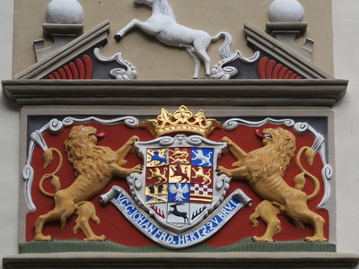 Wappentafel am Schloss Herzberg Wappentafel am Schloss Herzberg
