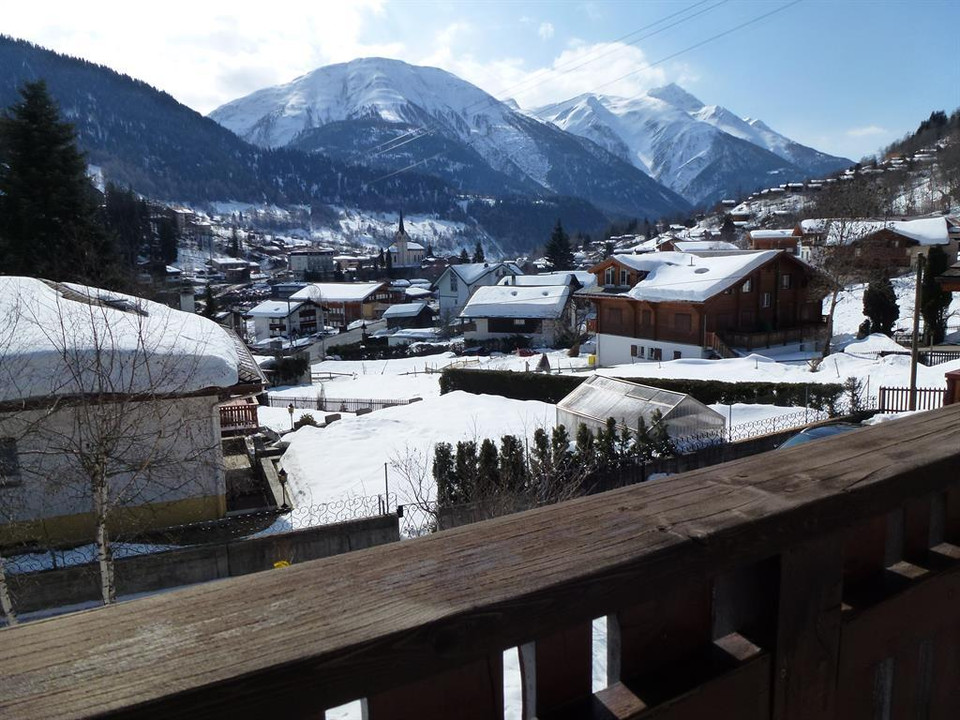 Aussicht Balkon Winter