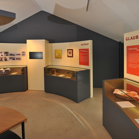 Ausstellungsraum im Fischereimuseum Bergheim