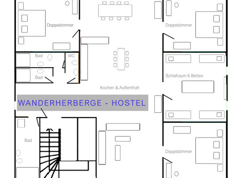 Plan hostel