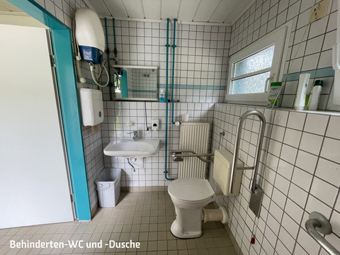 Invalidentoilet en -douche Behinderten-WC mit Waschbecken Disabled WC with washbasinBezbariérové WC s umyvadlemInvalidentoilet met wastafel