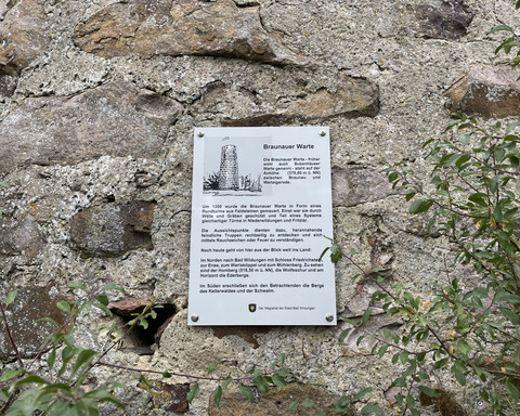 Info-Schild Braunauer Warte