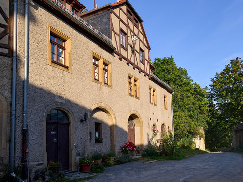 Schloss Kuckuckstein Liebstadt Nebengebäude Schloss Kuckuckstein Liebstadt Blick auf das Nebengebäude
