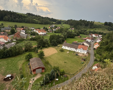 Blick auf Ober-Werbe vom Kloster