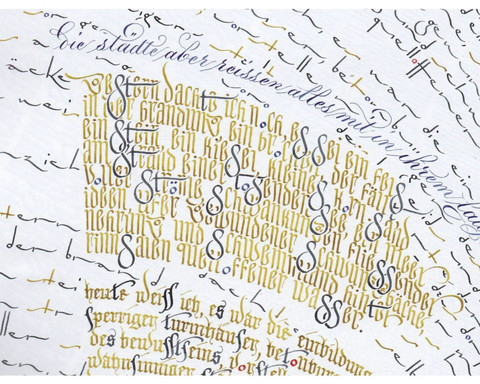 Silvio Colditz kalligraphiert Crauss