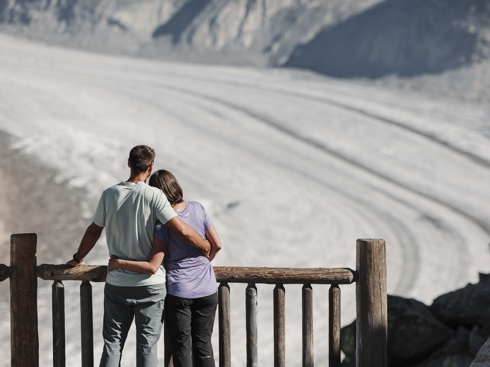 Aussicht bei den View Points der Aletsch Arena Aussicht bei den View Points der Aletsch Arena