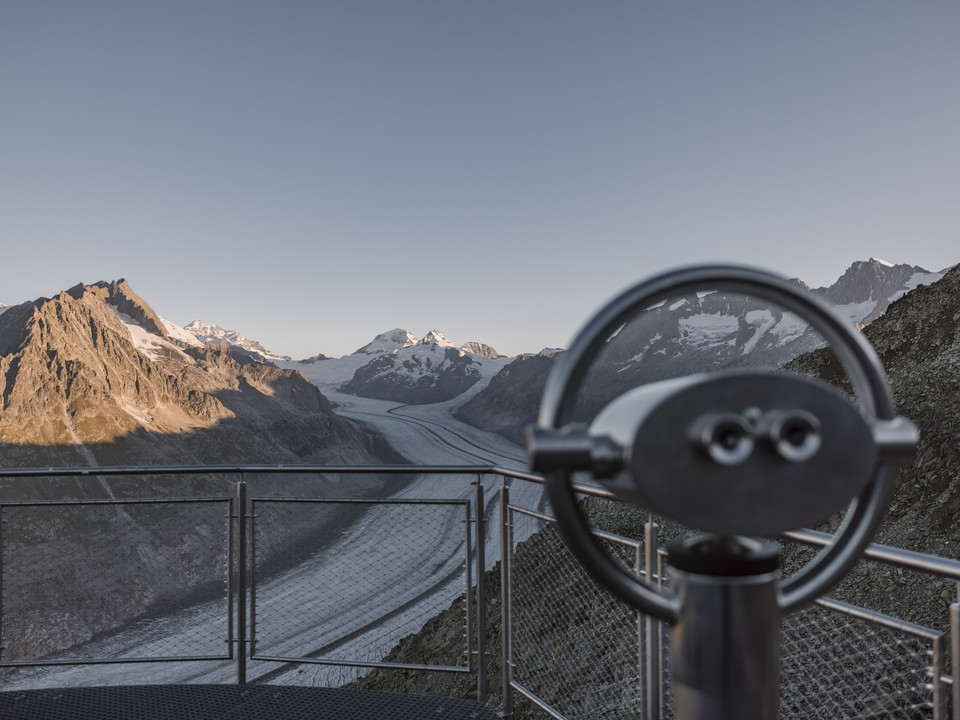 Aussicht bei den View Points der Aletsch Arena Aussicht bei den View Points der Aletsch Arena