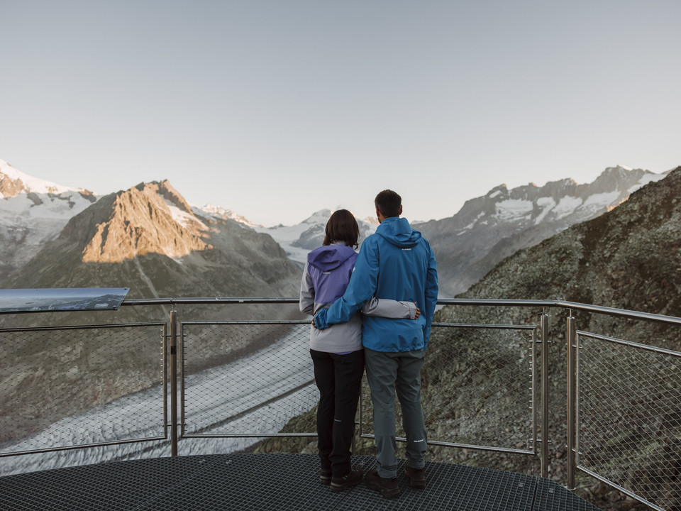 Aussicht bei den View Points der Aletsch Arena Aussicht bei den View Points der Aletsch Arena