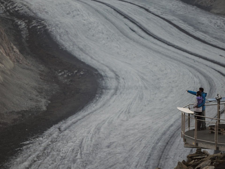 Aussicht bei den View Points der Aletsch Arena Aussicht bei den View Points der Aletsch Arena