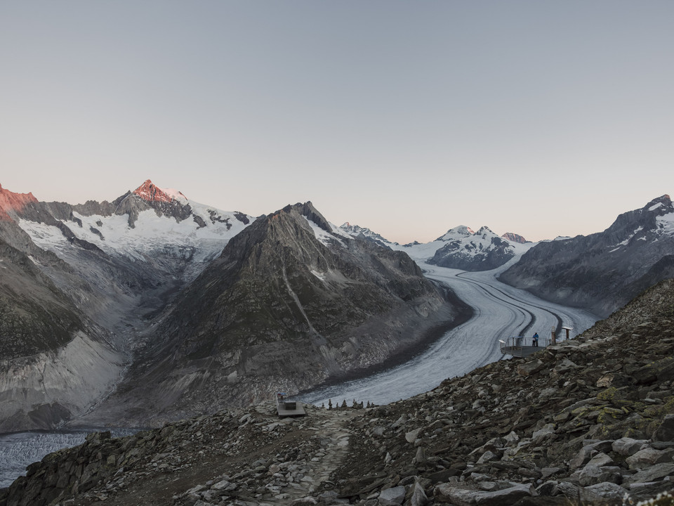 Aussicht bei den View Points der Aletsch Arena Aussicht bei den View Points der Aletsch Arena