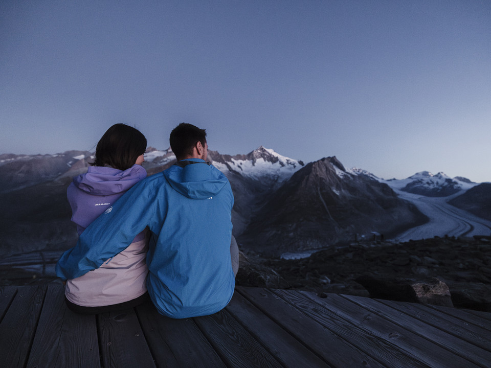 Aussicht bei den View Points der Aletsch Arena Aussicht bei den View Points der Aletsch Arena