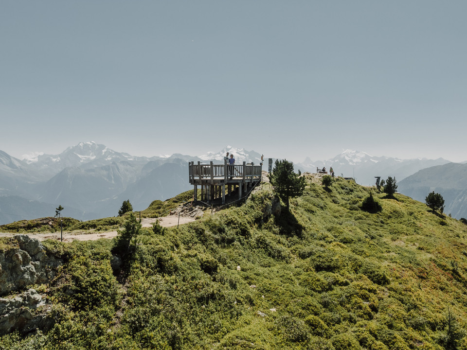 Aussicht bei den View Points der Aletsch Arena Aussicht bei den View Points der Aletsch Arena