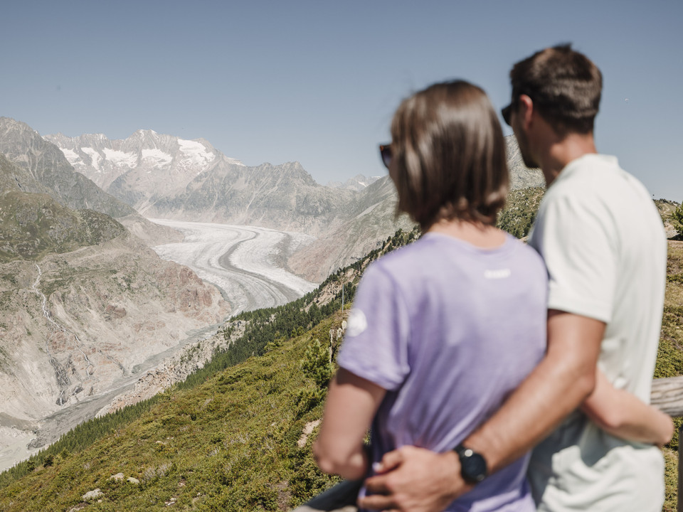 Aussicht bei den View Points der Aletsch Arena Aussicht bei den View Points der Aletsch Arena