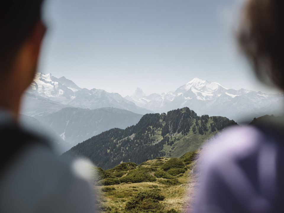 Aussicht bei den View Points der Aletsch Arena Aussicht bei den View Points der Aletsch Arena