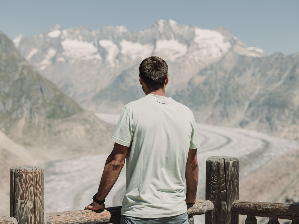 Aussicht bei den View Points der Aletsch Arena Aussicht bei den View Points der Aletsch Arena