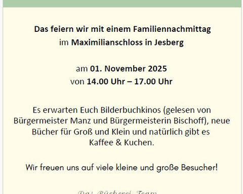 Familiennachmittag im Maximilianschloss Jesberg