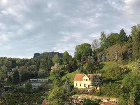 Lage des Hauses am Hang