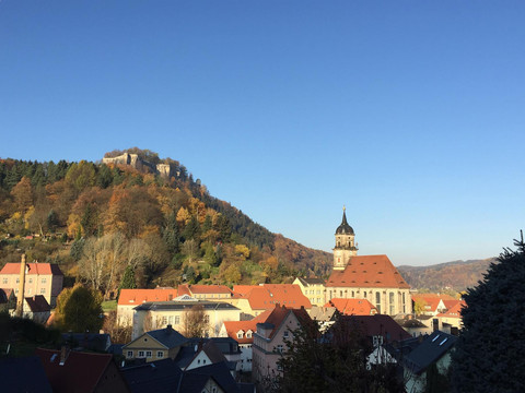 Freier Blick zur Festung Königstein