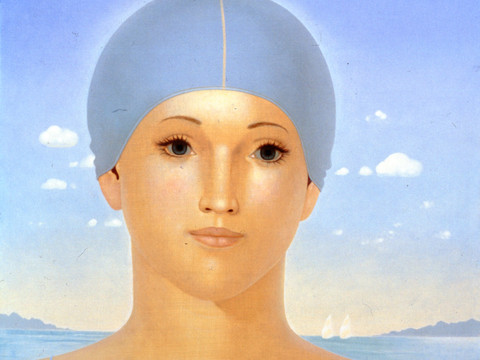 KSC_GUN_Best of II_Rabbow_Frau am Meer_1997.jpg Porträt einer Frau mit blauer Badekappe, sanftes Gesicht, Segelboote im Hintergrund.Portrait of a woman with a blue bathing cap, gentle face, sailboats in the background.Portrét ženy s modrou koupací čepicí, jemná tvář, v pozadí plachetnice.Portret kobiety w niebieskim czepku kąpielowym, łagodna twarz, w tle żaglówki.Portret van een vrouw met een blauwe badmuts, vriendelijk gezicht, zeilboten op de achtergrond.Ritratto di donna con cuffia da bagno blu, viso gentile, barche a vela sullo sfondo.