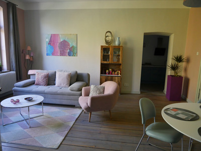 Schlossbahnhof Ballenstedt - Ferienwohnung - Wohnzimmer Schlossbahnhof Ballenstedt - Ferienwohnung - Wohnzimmer