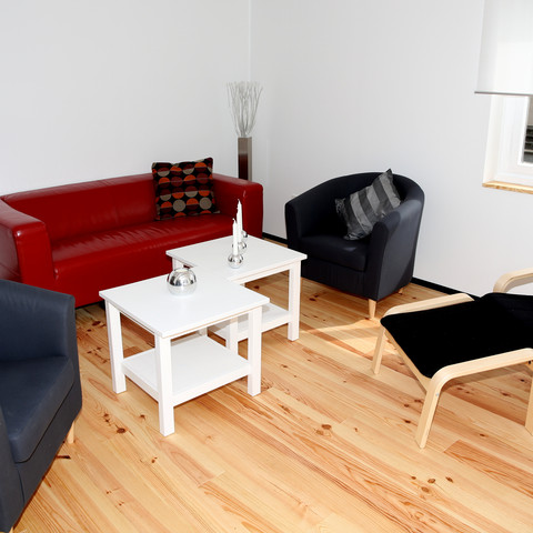 Wohnzimmer Ferienhaus "Einfach schön am Wasserfall"