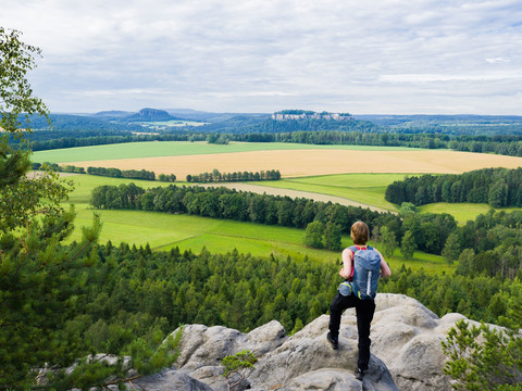 Ausblick vom Rauenstein zur Festung Königstein