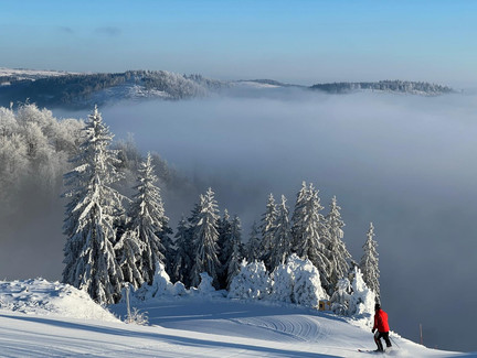 Skifahrer am Silbersattel Skifahrer am Silbersattel