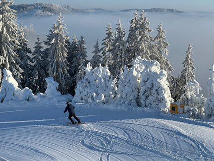 Skifahrer am Silbersattel Skifahrer am Silbersattel