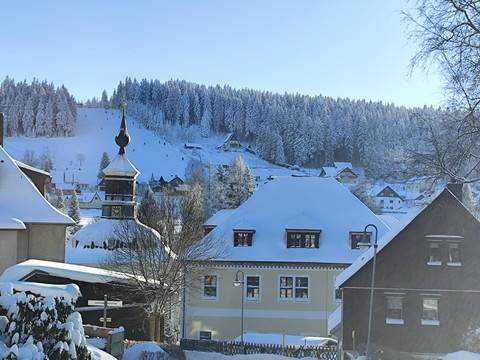 Blick zum Hirschkopf