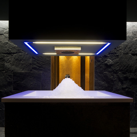 Ice fountain Ice fountain at the Dorint Parkhotel Meißen