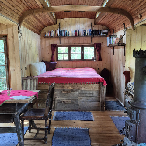 Schlafmöglichkeit Zirkuswagen Sternenzelt