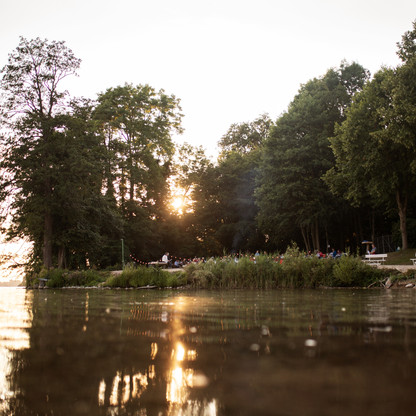 Sonnenuntergang Strandbad am Dieksee in Malente