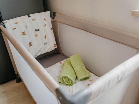 vorbereitetes Reisebett