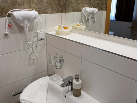 Badezimmer mit Dusche und WC